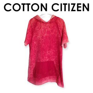Cotton Citizen Tomato Red Hooded Mini Dress size S